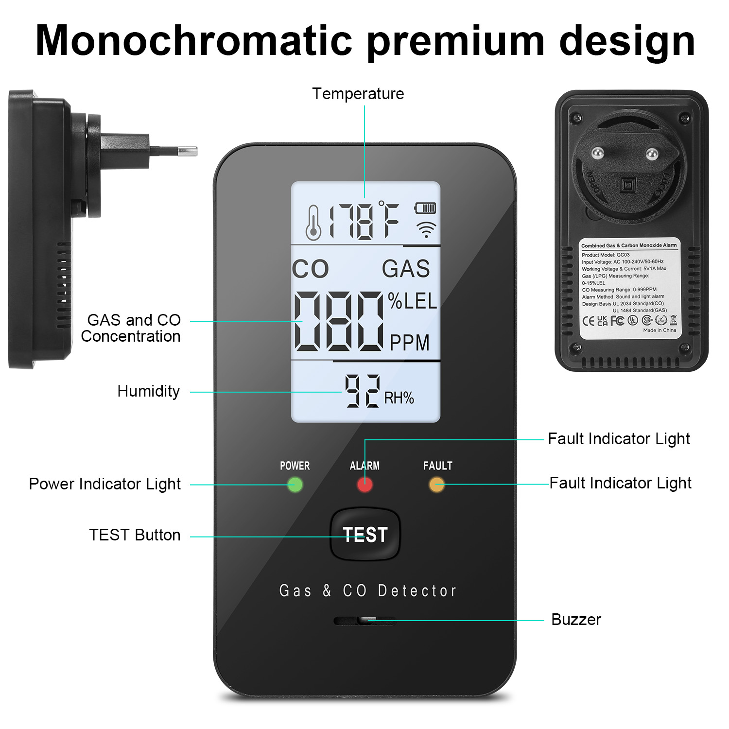 Combinatie aardgasdetector en  - Smoke Leak Detector recensie en prijs