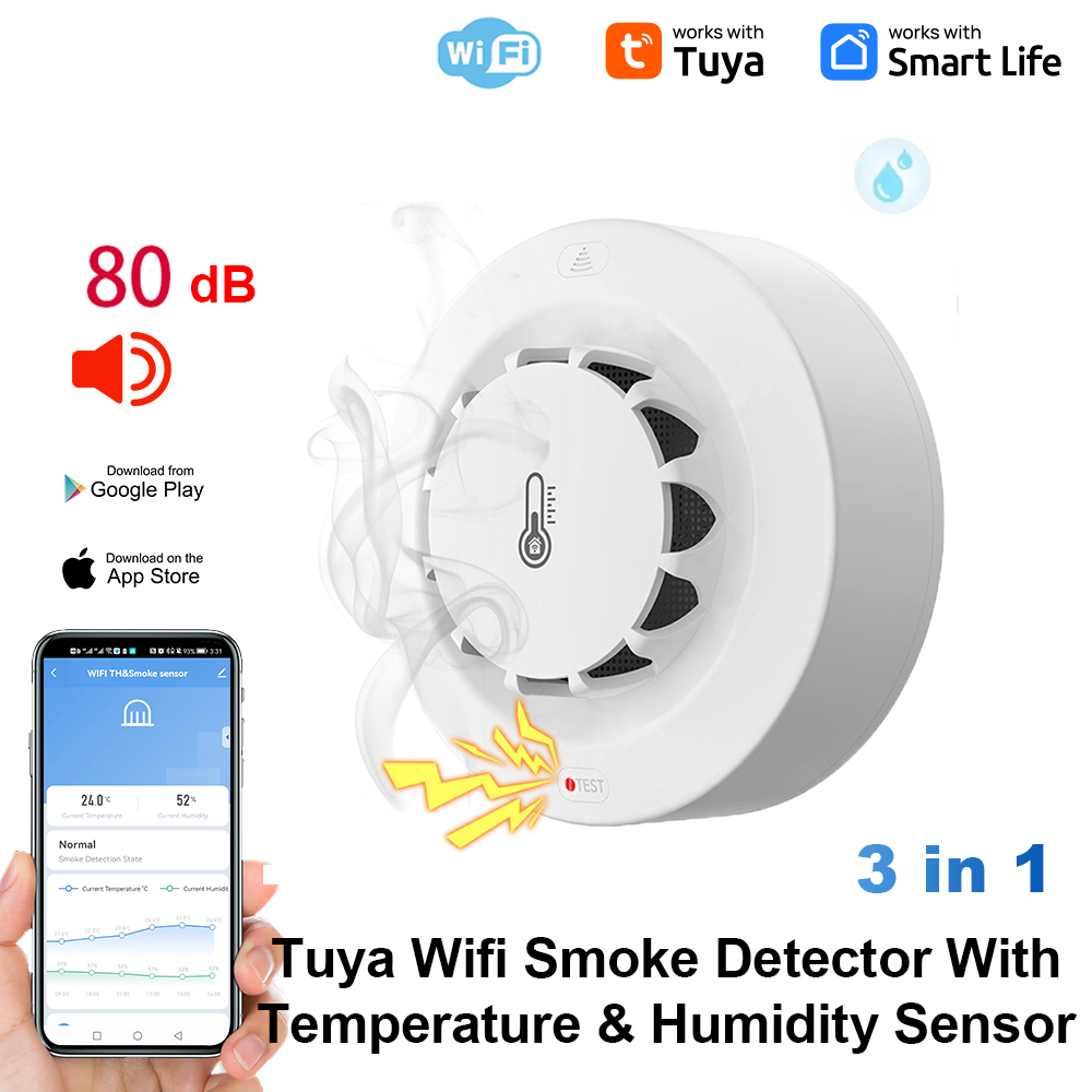 Tuya WiFi temperatuur- en voch - Smoke Leak Detector recensie en prijs