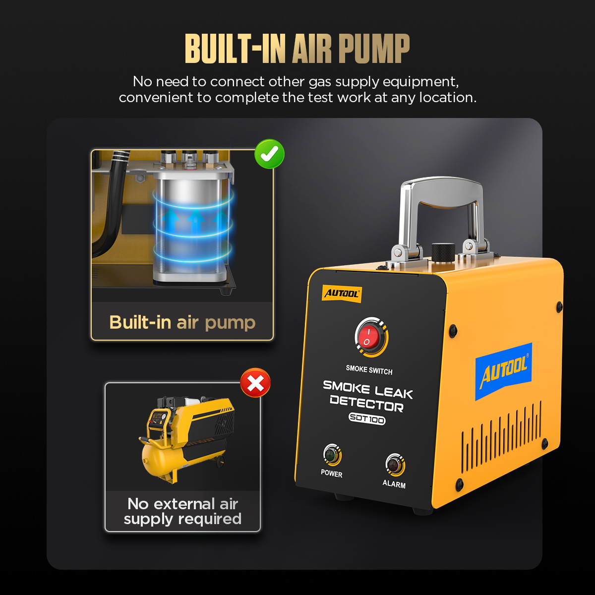 AUTOOL SDT100 12V Rookmachine  - Smoke Leak Detector recensie en prijs